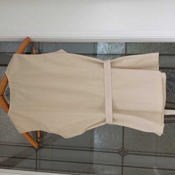 Mexx Cream Sleeveless Blouse With Sash Side Zipper Size UK 10/ US 6 - Picture 6 of 6